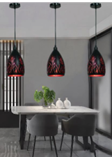 Wall lights Black hanging Red